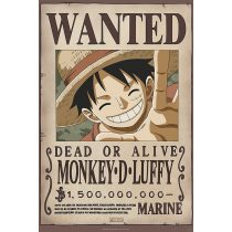 Plakát One Piece - Wanted Luffy