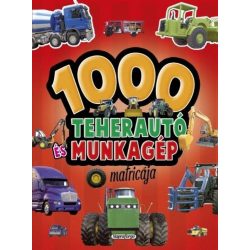 1000 teherautó és munkagép matricája - Piros