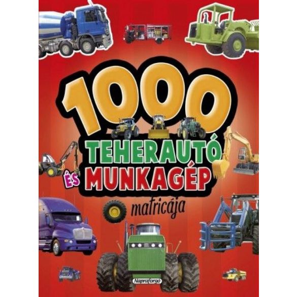 1000 teherautó és munkagép matricája - Piros