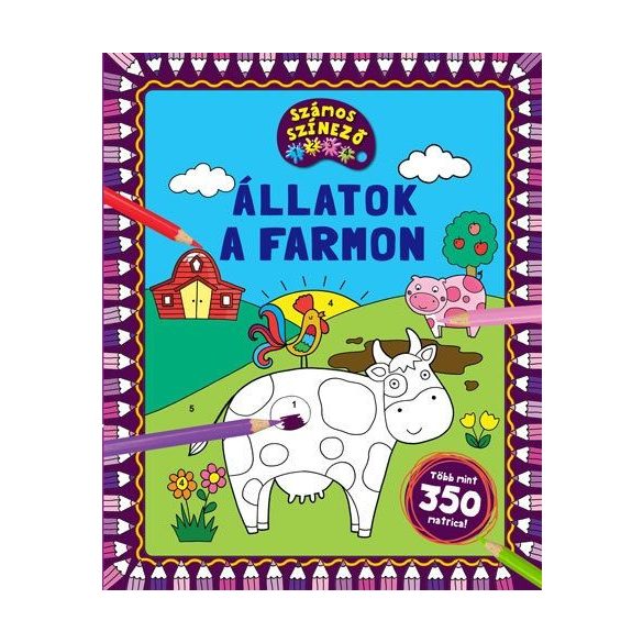 Állatok a farmon - Számos színező
