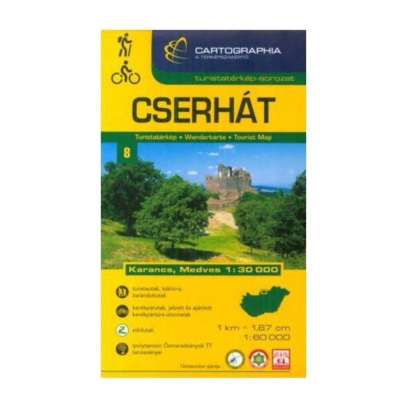 Cserhát +Karancs, Medves turistatérkép 1:60.000