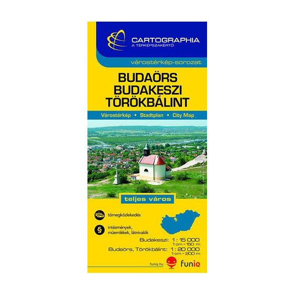 Budaörs - Budakeszi - Törökbálint  Várostérkép 1:15000