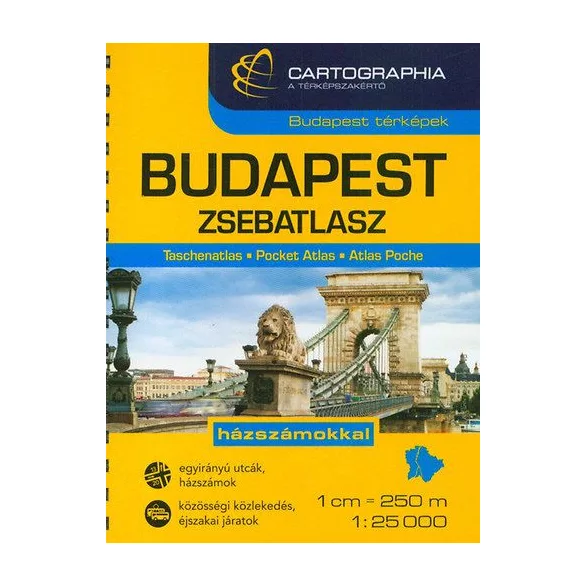 Budapest zsebatlasz 1:25 000