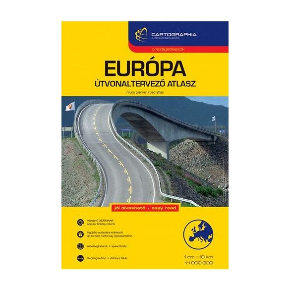 Európa útvonaltervező atlasz  1:1 000 000