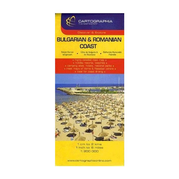 Bolgár - Román tengerpart autótérkép 1:200.000