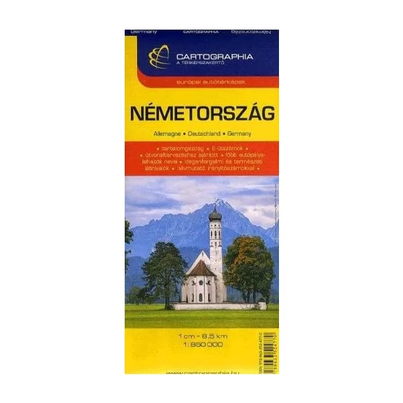 Németország autóstérkép 1:850 000