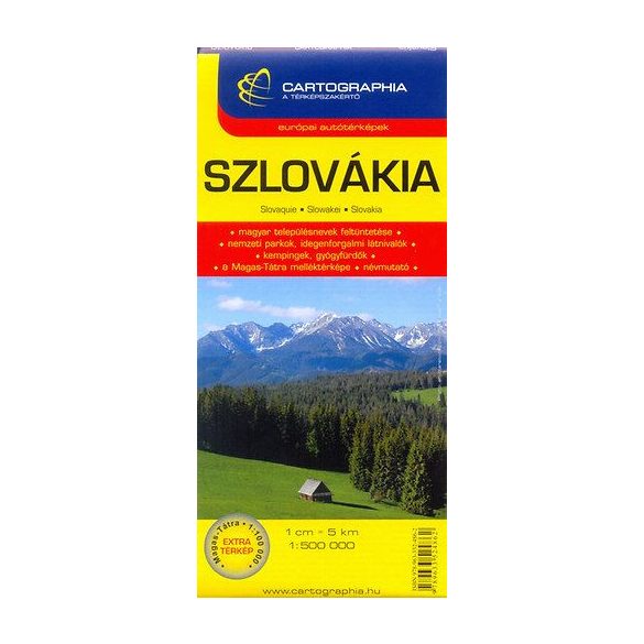 Szlovákia autóstérkép 1:500 000