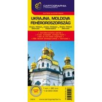   Ukrajna - Moldova - Fehéroroszország autóstérkép 1:2 000 000