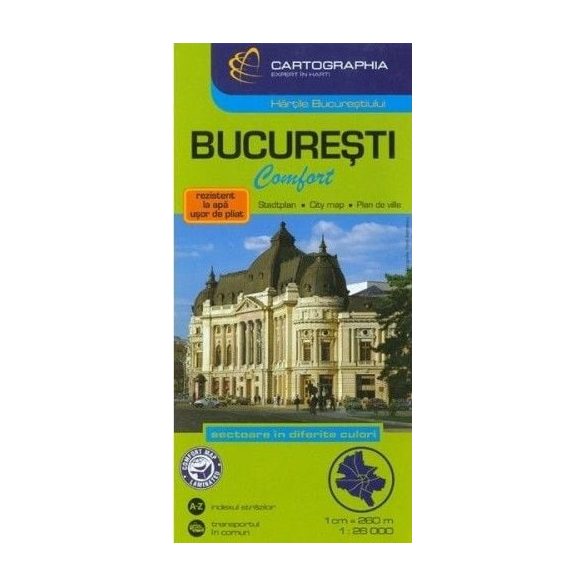 Bukarest Laminált térkép 1:26 000