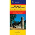 Etiópia, Eritrea, Dzsibuti útitérkép 1:2 500 000