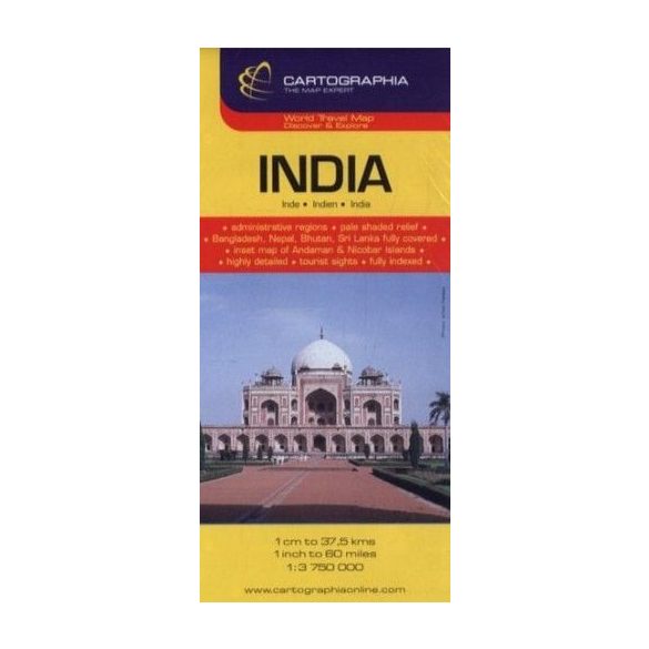 India útitérkép 1:3750000