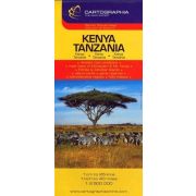 Kenya, Tanzánia útitérkép 1:2500000
