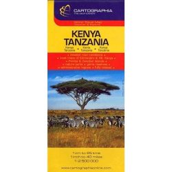 Kenya, Tanzánia útitérkép 1:2500000