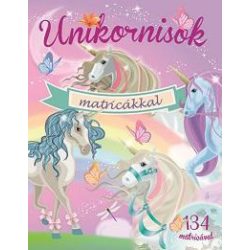 Unikornisok matricákkal - Lila