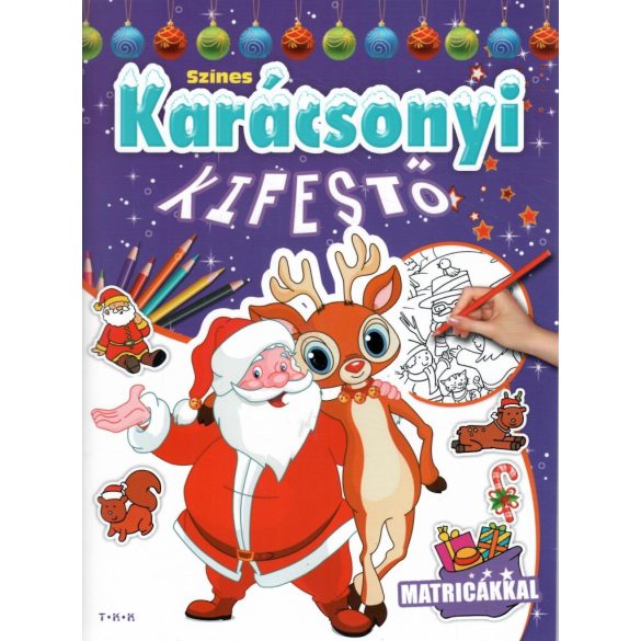 Színes karácsonyi kifestő