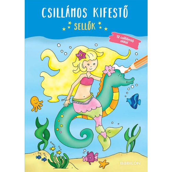 Csillámos kifestő - Sellők
