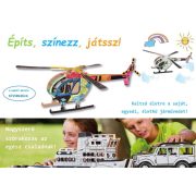   Helikopter - Kifestő karton makett építő - és kreatív szett