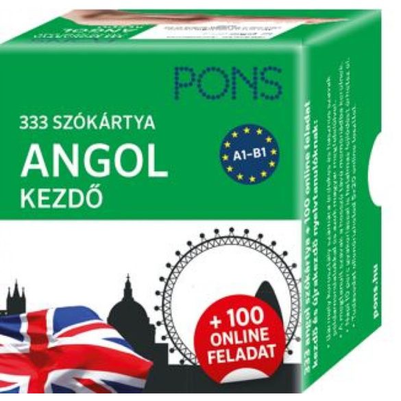 PONS 333 szókártya Angol kezdő + 100 online feladat