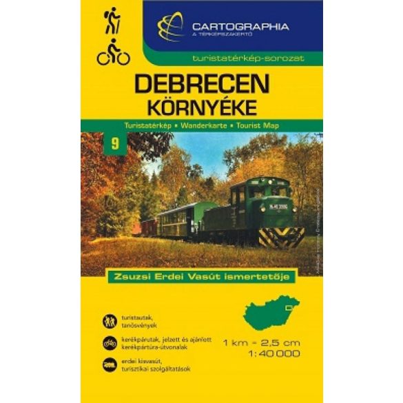 Debrecen környéke turistatérkép