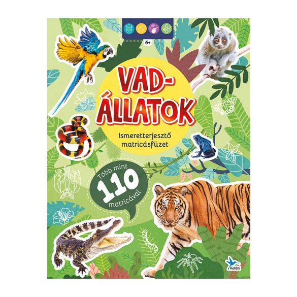 Ismeretterjesztő matricásfüzet - Vadállatok - Több mint 110 matricával