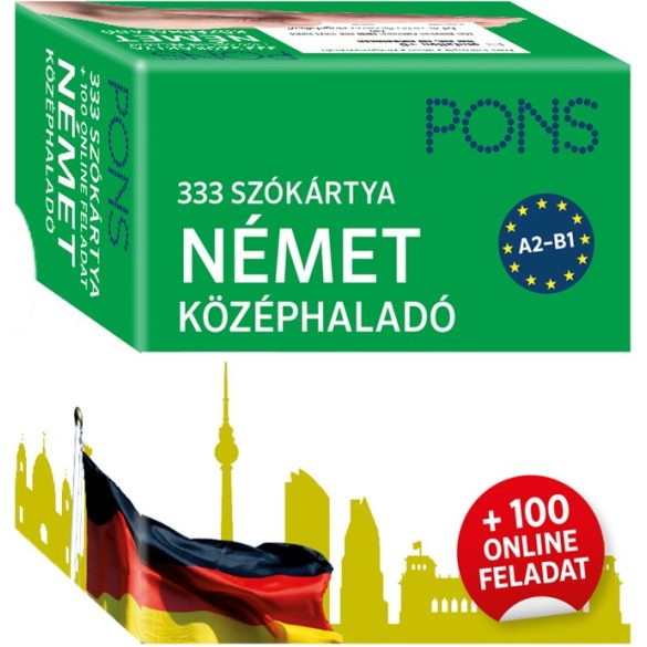PONS 333 szókártya Német középhaladó + 100 online feladat