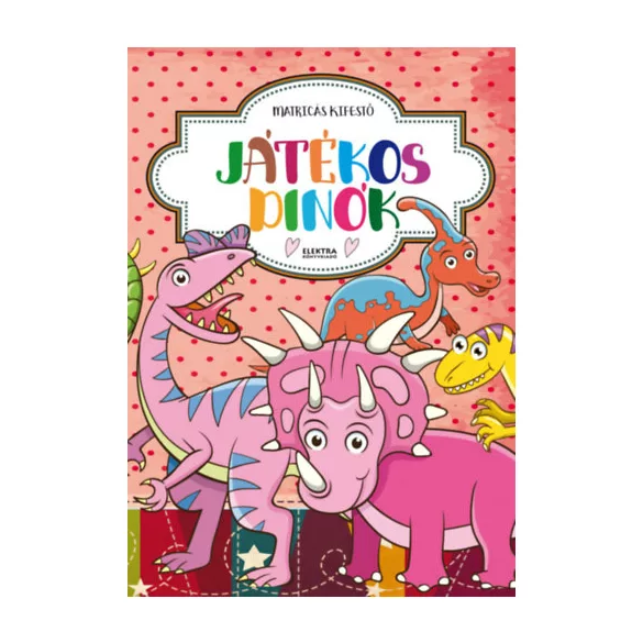Játékos dinók - Matricás kifestő