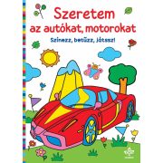  Szeretem az autókat, motorokat – Színezz, betűzz, játssz!