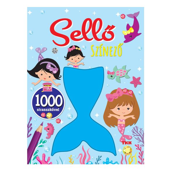 Sellő színező - 1000 strasszkő