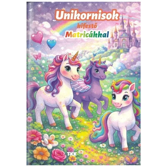 Unikornisok kifestő - Matricákkal