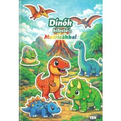 Dínók kifestő - Matricákkal
