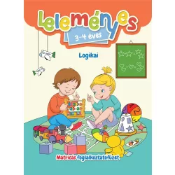   Leleményes 3-4 éves - Logikai feladatok / Matricás foglalkoztatófüzet