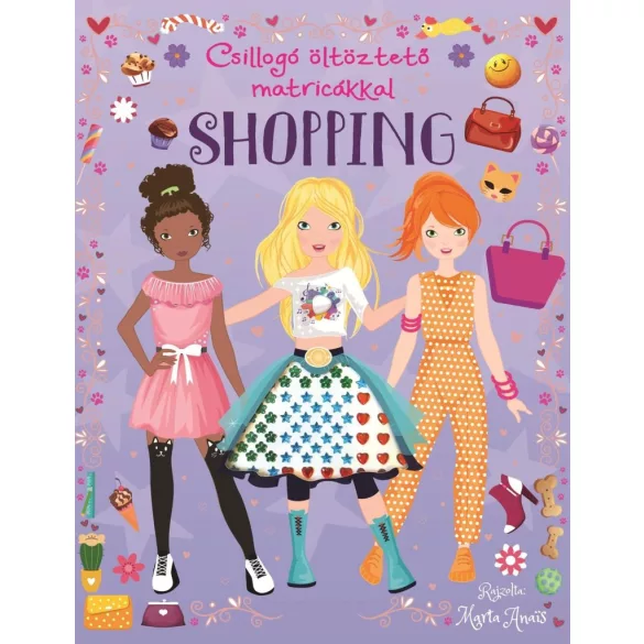 Csillogó öltöztető matricákkal - Shopping